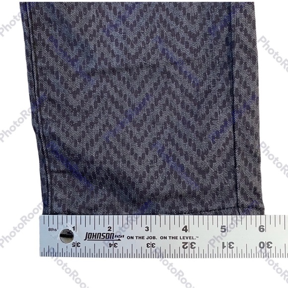 Prana Womens Kara Herringbone Pattern Gray Mid Rise Pants Jeans Size 8 Skinny - Picture 7 of 13